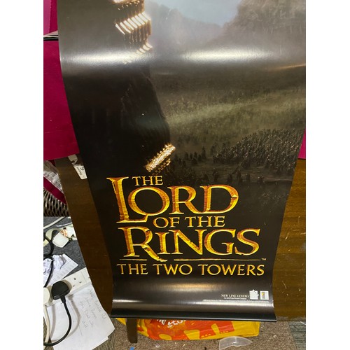 336 - 6 Boxed new Lord of the Rings The Two Towers film hanging banners, with different character on each ... 