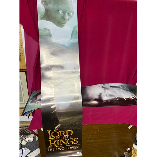 336 - 6 Boxed new Lord of the Rings The Two Towers film hanging banners, with different character on each ... 