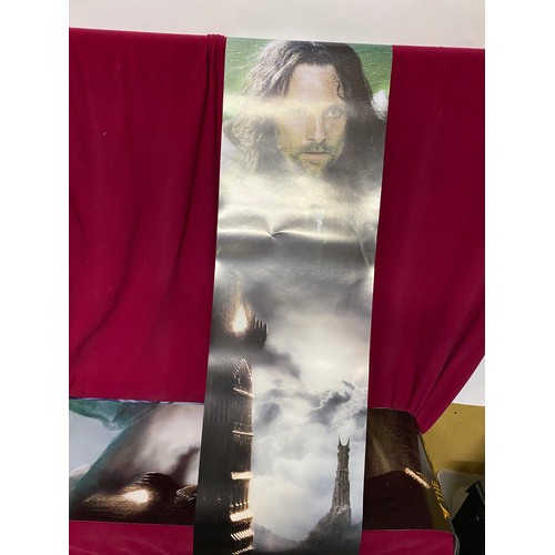 336 - 6 Boxed new Lord of the Rings The Two Towers film hanging banners, with different character on each ... 