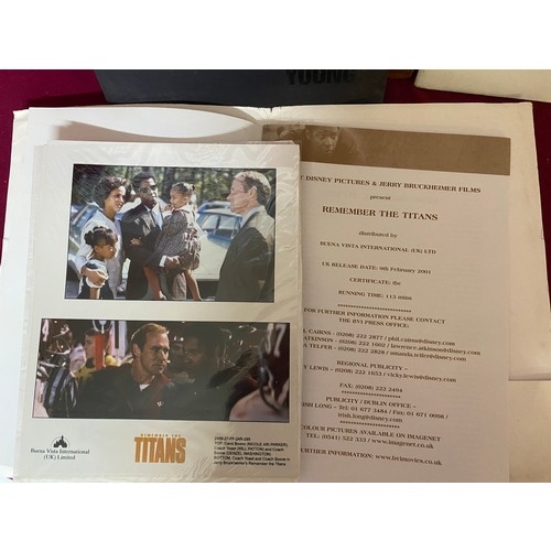 127 - 3 x press packs for 'mighty Joe young', 'mulan' and 'remember the titans'