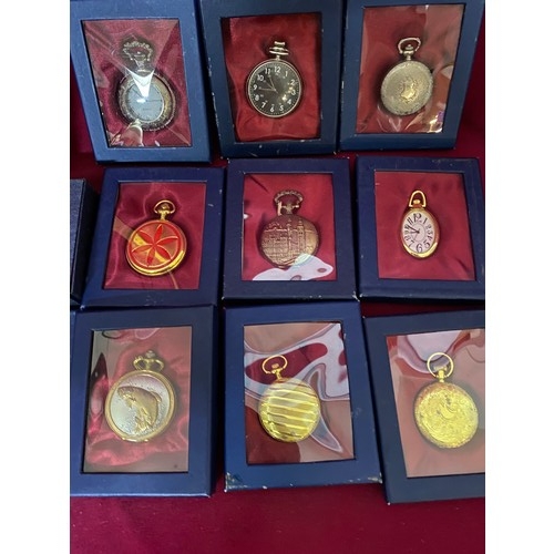 166 - Collection of 17 boxed pocket watches