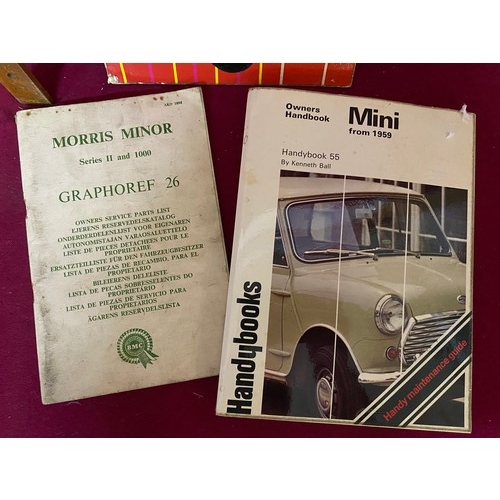 193 - Vintage owners Car manuals including Morris Minor series II, Mini 1959, Morris and Austin Mini