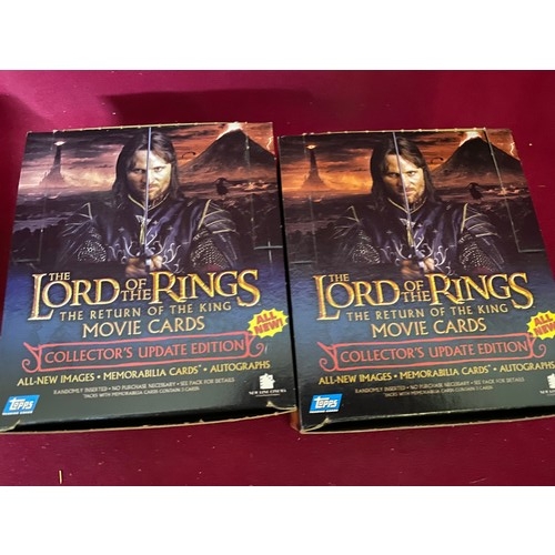 349 - Topps Lord of the Rings Fellowship of the Ring update loose cards, and 2 Return of the King update l... 