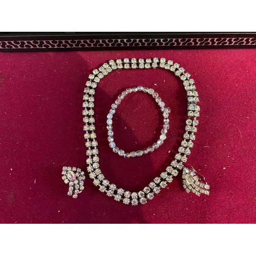 10 - Gayubo of Madrid, Necklace, Bracelet and Earring set in original box.