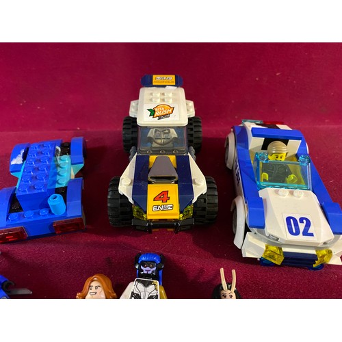 16 - Selection of Lego vehicles and figures.