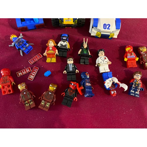 16 - Selection of Lego vehicles and figures.