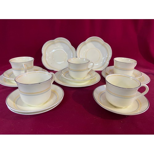 34 - Cunard Steam Ship Co tea set by Foley, Distributed by Stoniers of Liverpool.