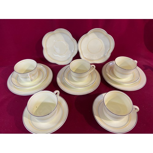 34 - Cunard Steam Ship Co tea set by Foley, Distributed by Stoniers of Liverpool.