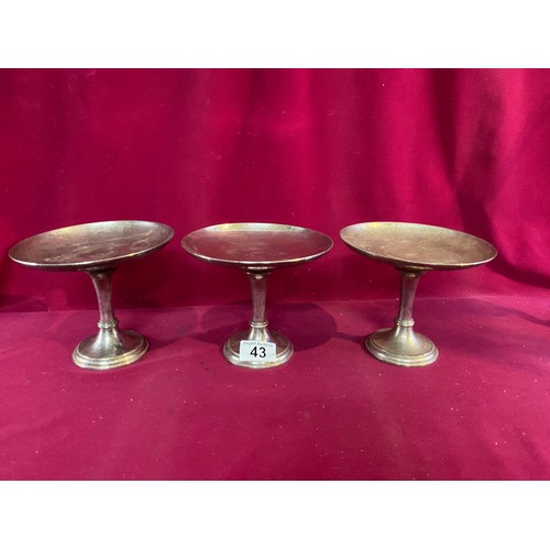 43 - 3 WMF silver plate stands.