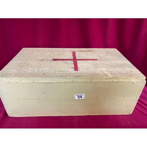 54 - R.A.F. Red Cross Box with R.A.F. Shoes, Beret and Badge