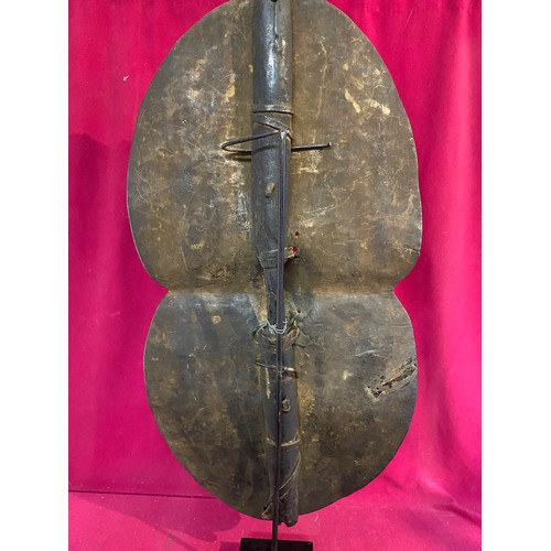 88 - African shield, Sudanese or Ethiopian,  c1820-50 but could be earlier measuring 71 cms long