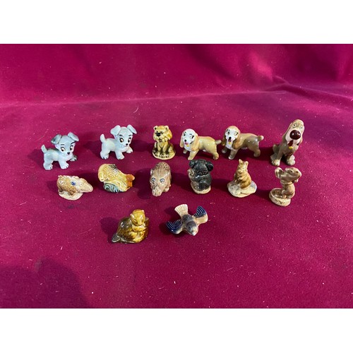 92 - Collection of Wade Whimsies including Disney and Flintstones.