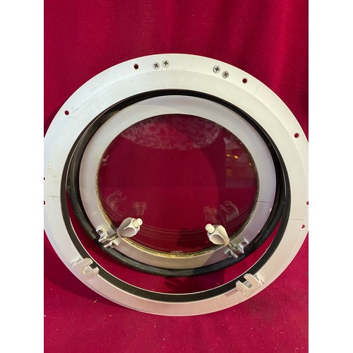 97 - Vintage chrome ships porthole measuring 32 cms diameter