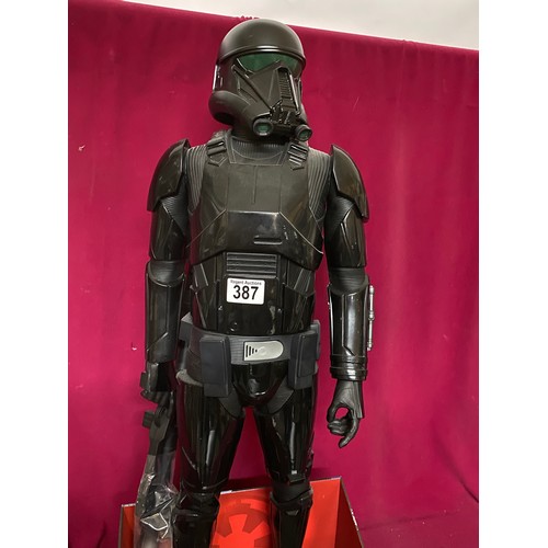 387 - Star Wars 79cm figure Death Trooper with blaster and in box.