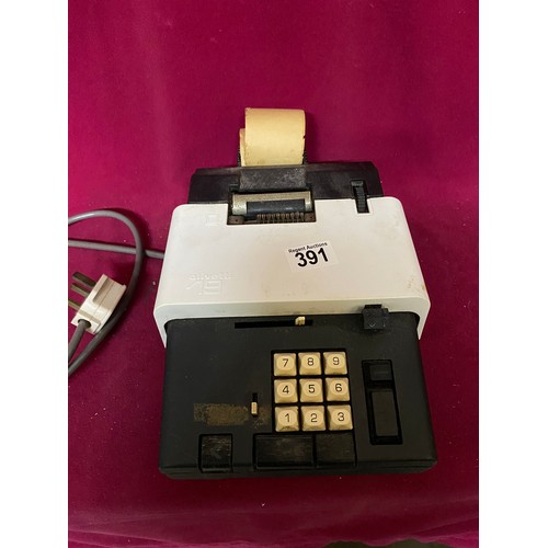 391 - Olivetti 19 electronic adding machine with cable