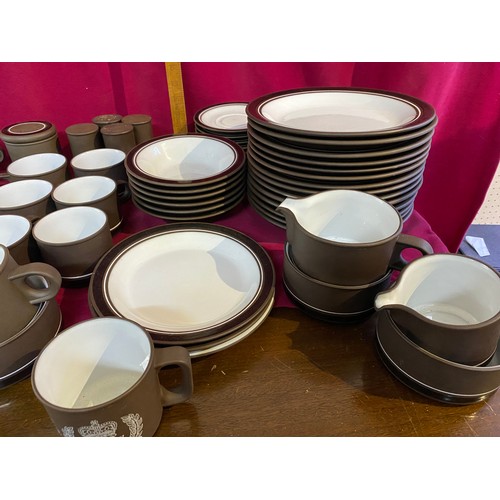 456 - Dinner service from Hornsea Pottery comprising of 14 dinner plates, 8 side plates, 6 cereal bowls, 6... 