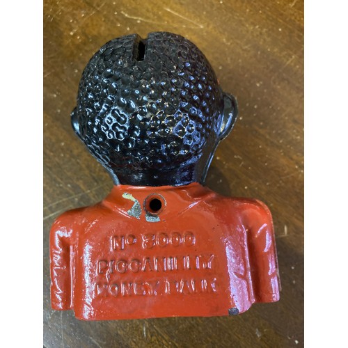 110 - Cast iron money box 'no.3000 money bank'