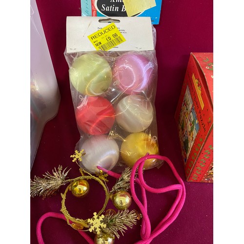 658 - Box of Christmas baubles