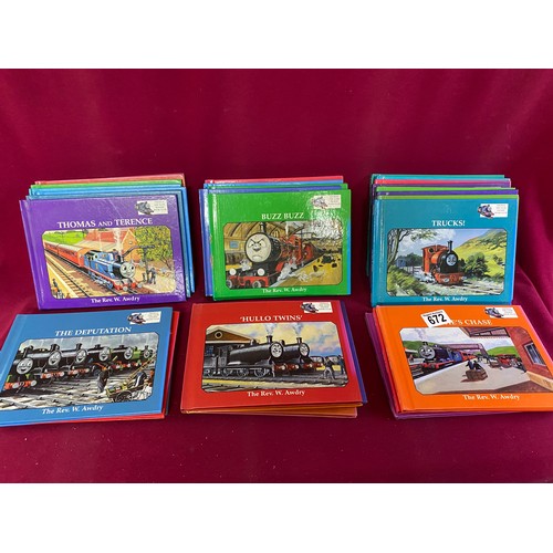 672 - Collection of 29 x vintage 'Thomas The Tank Engine' railway series books by Rev. W. Awdry