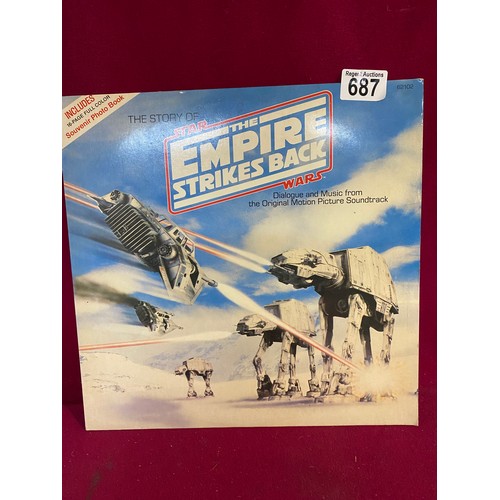 687 - Star Wars - The Story of The Empire Strikes Back Dialogue & Music OMPS LP complete with 16 page souv... 