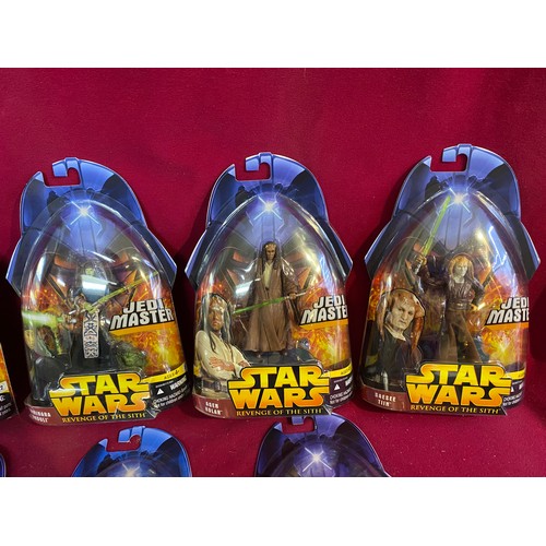 696 - 9 figures Star Wars Episode III Revenge of the Sith. New, sealed on card by Hasbro 2005