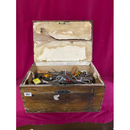 591 - Large box of tools.