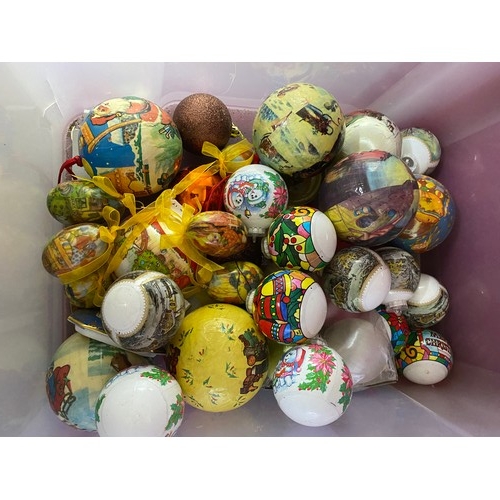 658 - Box of Christmas baubles