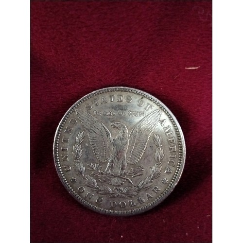 882 - Rare 1896 Morgan American silver dollar