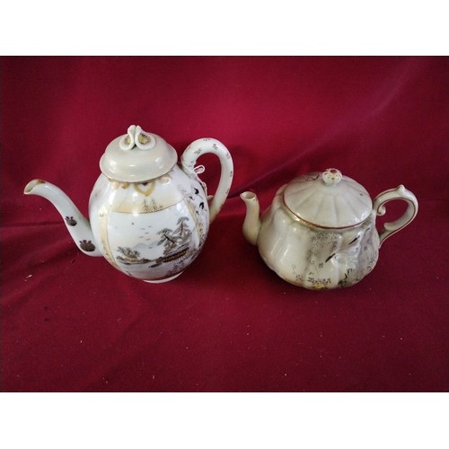 877 - Collection of 6 x teapots including a Crown Essex nocturine with 6 cups