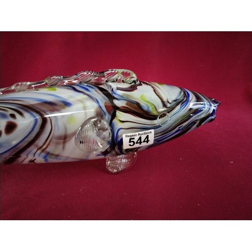 544 - Large glass murano fish measuring 57 cms long