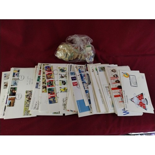 537 - Box of stamps and first day covers.