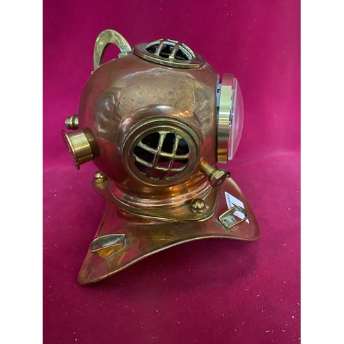 4 - Copper divers helmet clock.