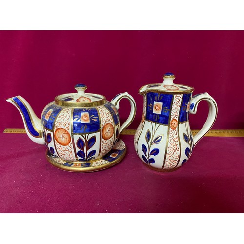 155 - Sudlow's of Burslem Teapot with tray, water jug, milk jug and Biscuit barrel.