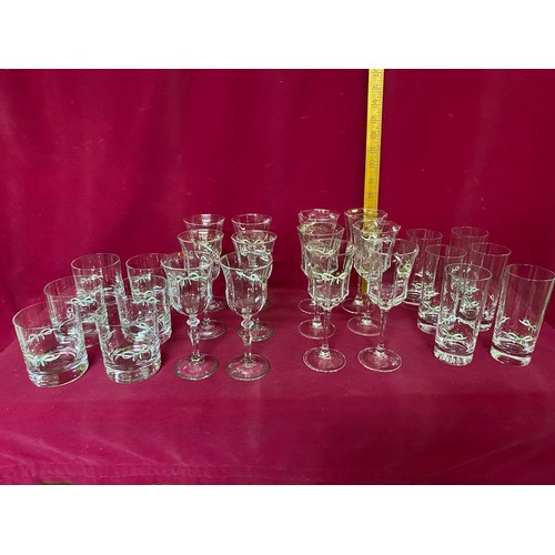 263 - Collection  of 'Eternal Beau' glasses, 6 x large wine, 6 x small wine, 6 x tumblers and 6 x spirit g... 