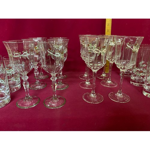 263 - Collection  of 'Eternal Beau' glasses, 6 x large wine, 6 x small wine, 6 x tumblers and 6 x spirit g... 