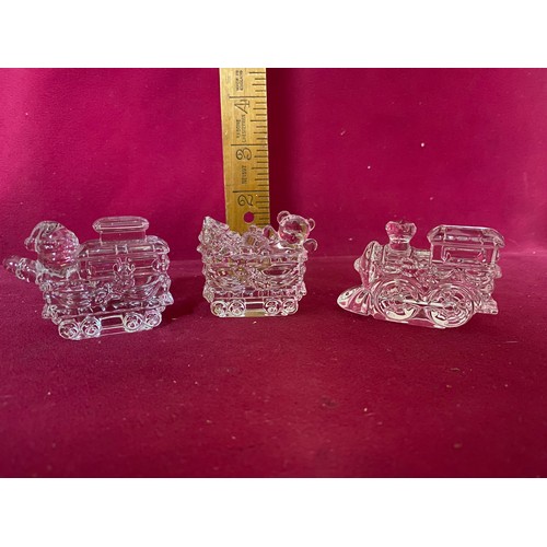 161 - Vintage Marquis Crystal Christmas tree ornaments and Bleikrastall trinket pots