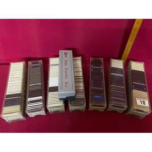 18 - 8 trays of vintage 35mm slides