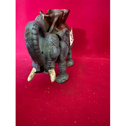 33 - Cast iron elephant money box