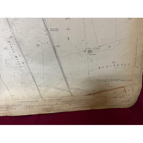 38 - 1932 Edition large scale Ordanance Survey map of Squires Gate.