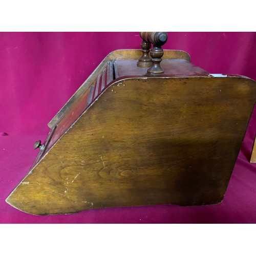 41 - Vintage wooden coal scuttle