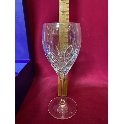 418 - Box set of Royal Doulton Crystal Wine Glasses.