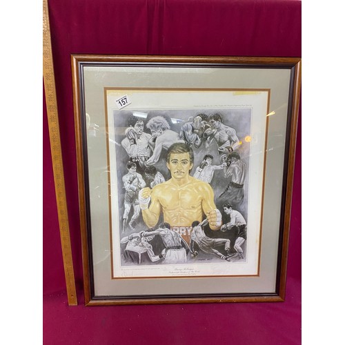 426 - Framed limited edition Peter Deighan print 'Barry Mcguigan' no. 748/850. Signed by Peter Deighan and... 