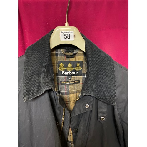 58 - Barbour waxed coat size L