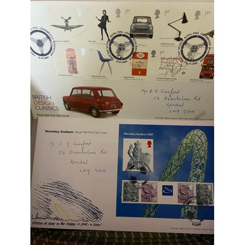 65 - Album of Military First Day Covers and basket of mixed First Day Covers.