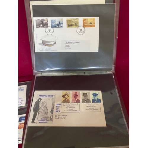 65 - Album of Military First Day Covers and basket of mixed First Day Covers.