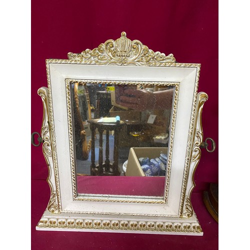 436 - 2 x dressing table mirrors largest measuring 51 cms tall