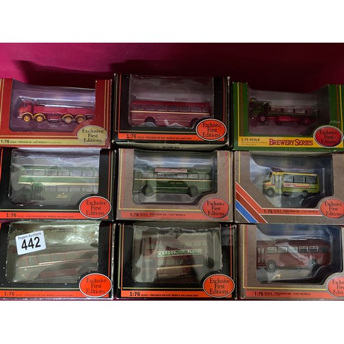 442 - Collection of 9 x boxed Exclusive First Editions 1:76 scale die cast models