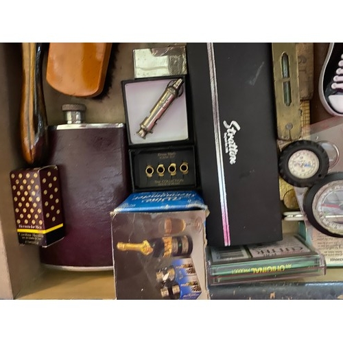 168 - The ultimate vintage Man drawer including bow ties, compass, whistle and lots more