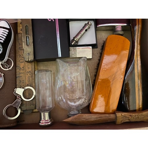 168 - The ultimate vintage Man drawer including bow ties, compass, whistle and lots more