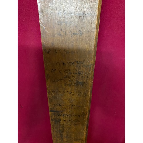 102 - Vintage wooden T square signed by the class of Royal Military College Canada 1905